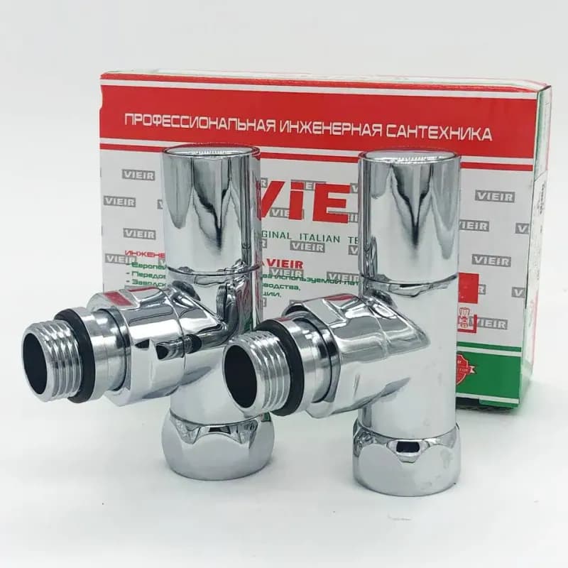 Виер кран угловой круглый хромированный 1/2×1/2