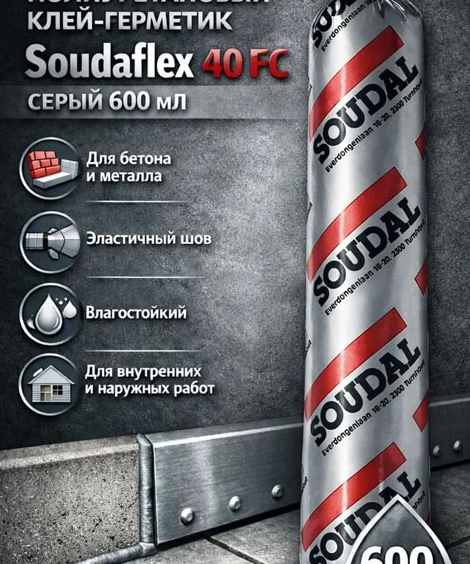 Saudal колбасный герметик полиуретановый серый