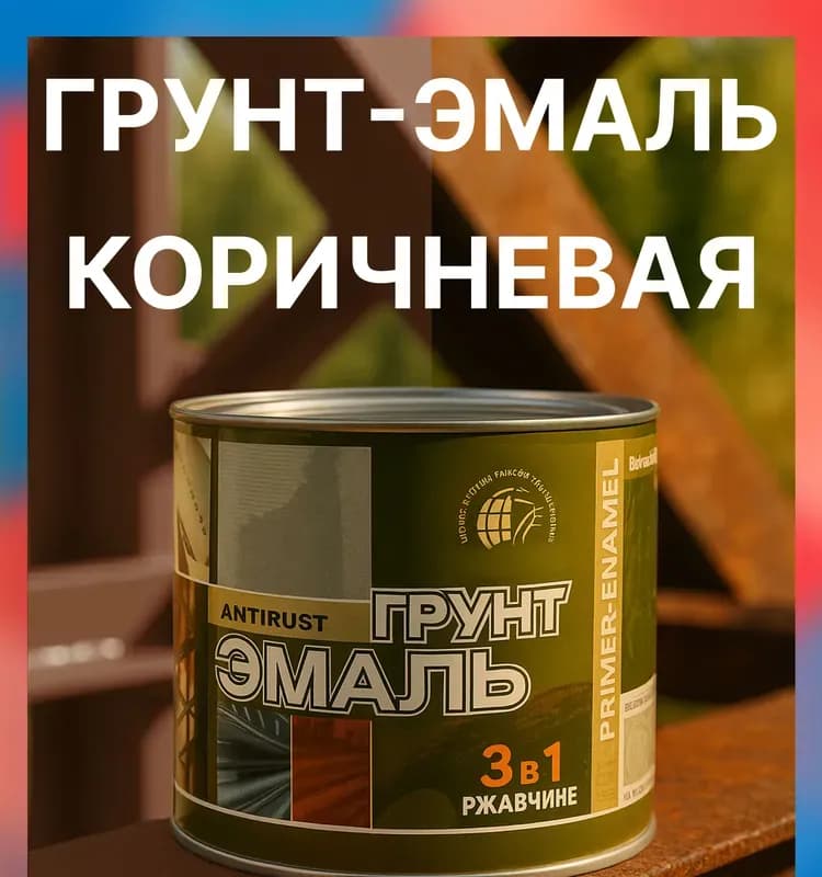 Декоративная грунт-эмаль краска. Коричневый. 0,9 кг