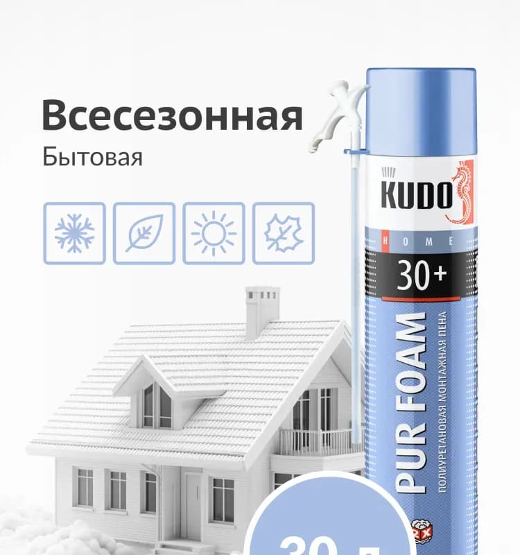 Пена монтажная бытовая всесезонная HOME 30+