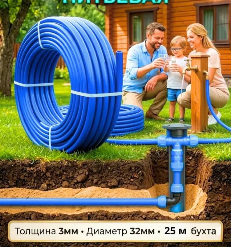 ПНД труба синяя 32 мм SDR 11