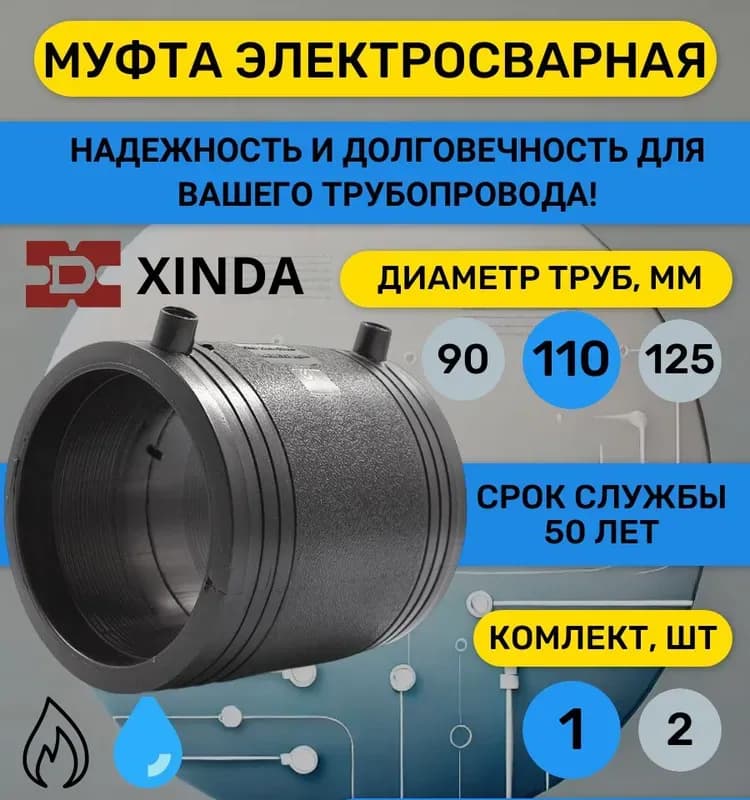Муфта электросварная ПЭ100×110 мм