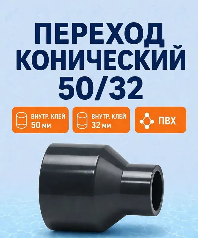 ПВХ серый переход 50×32