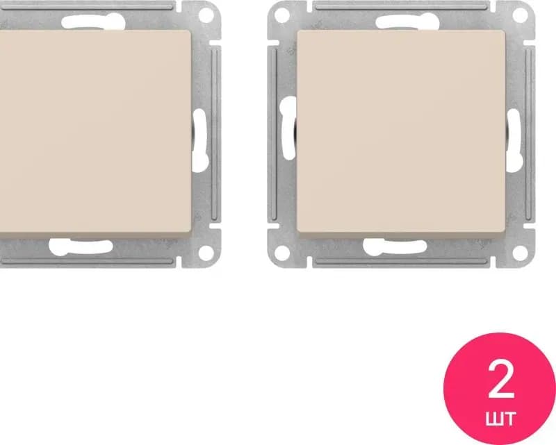 Переключатель Schneider Electric Atlas Design ATN000261 одноклавишный на 2 направления скрытая установка бежевый