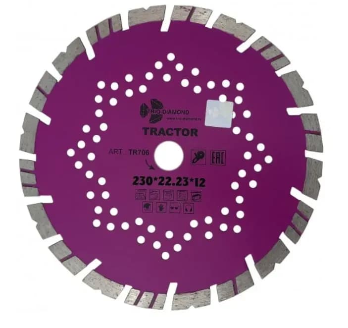 ТРАКТОР диск алмазный 230×23-22,23/12