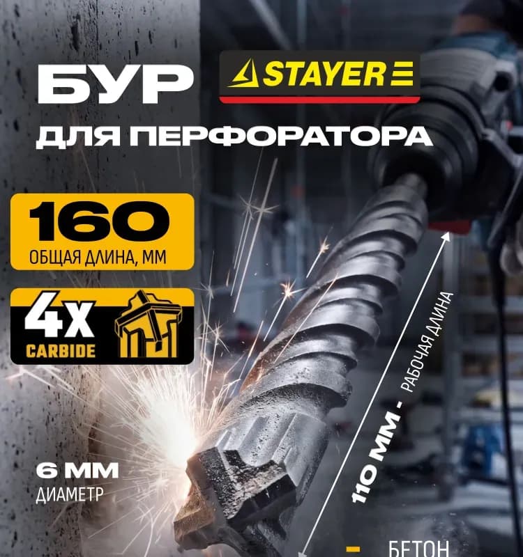 Местер бур по бетону 6-110 мм