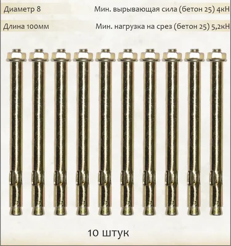 Анкер гайка 8×100 ММ
