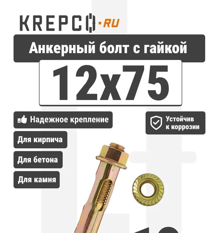 Болт анкерный с гайкой (75) 10×97