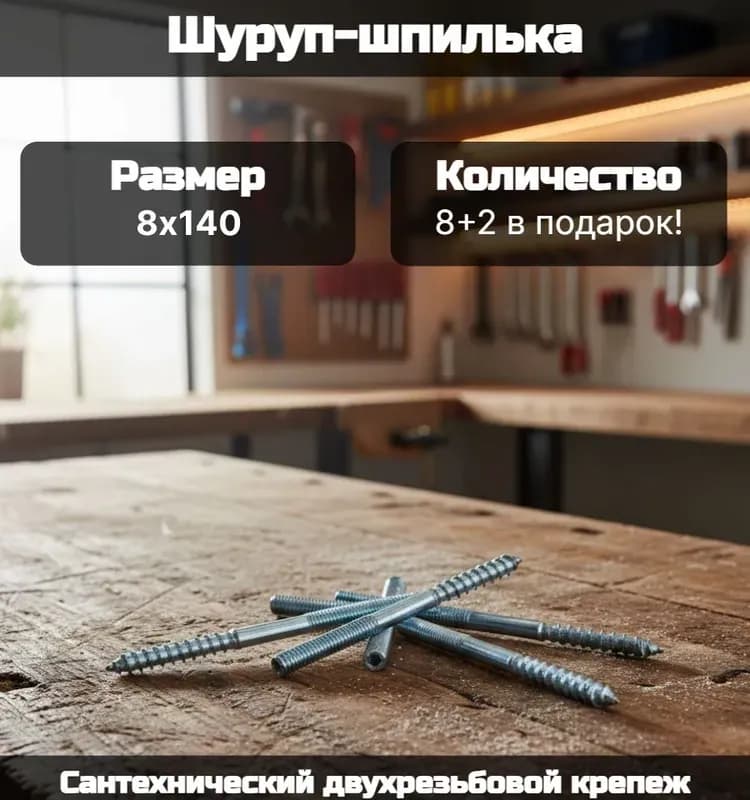 Шпилька с резьбой 8-140 мм