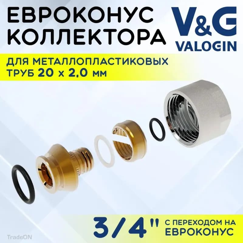 ДЖАКОМИНИ Коллектор плоский 3/4-1/2/4 выхода
