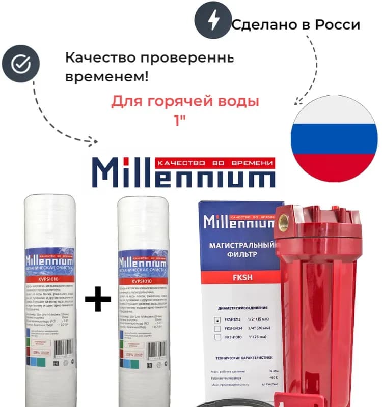Милен колба для горячей воды 1"