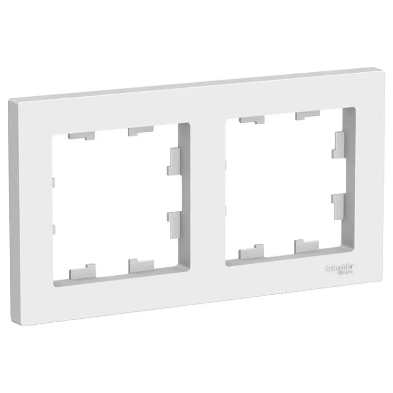 Рамка Schneider Electric Atlas Design ATN000102 двухместная универсальная белая